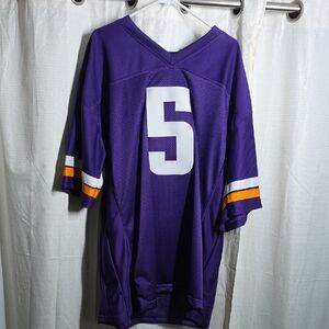 Purple Sports Jersey with Number 5